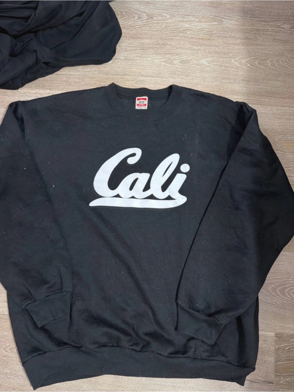 Cali Script Crewneck Sweater - Black